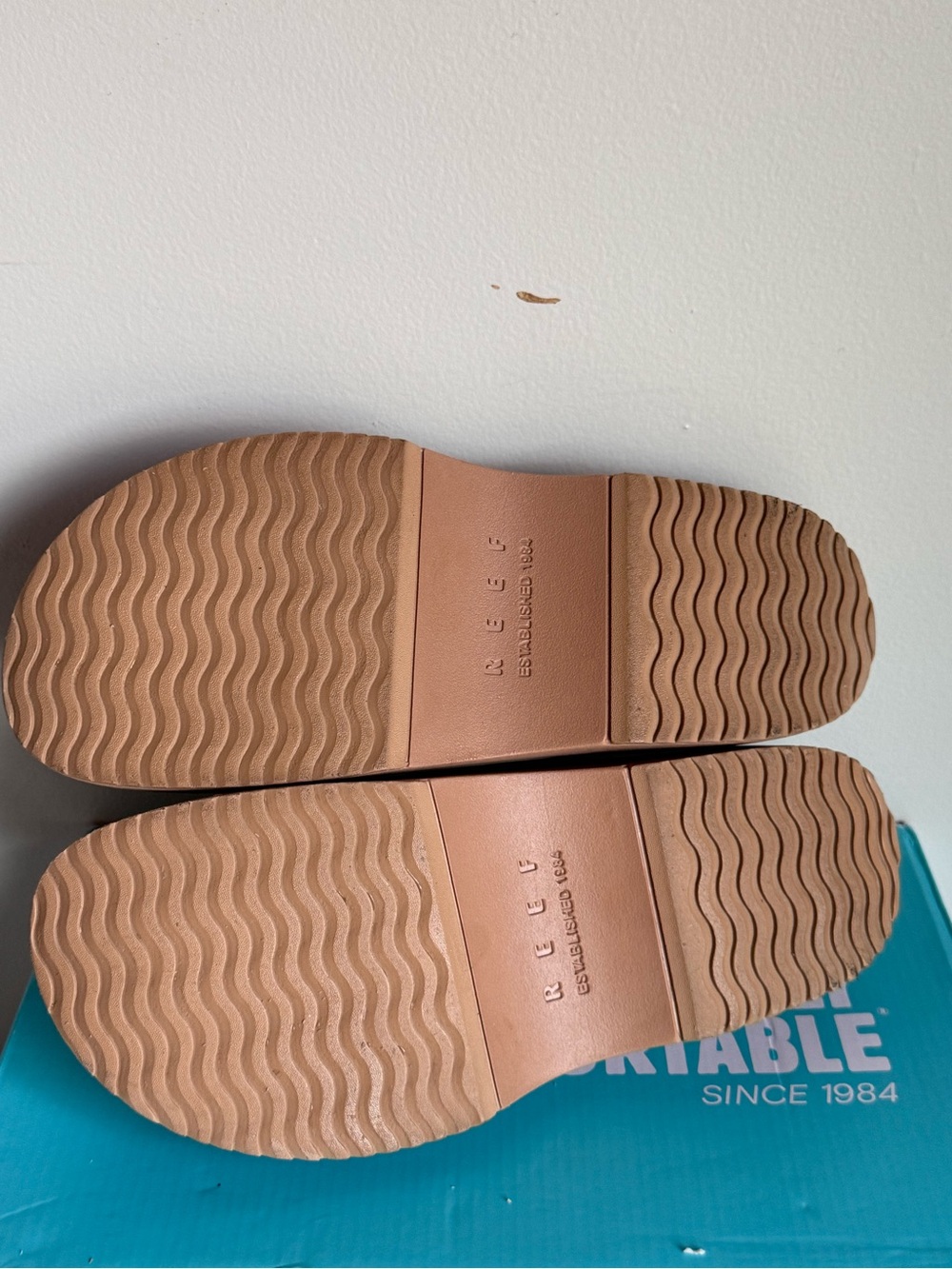 REEF Vista Skye Mule Clog Caramel Suede Leather Platform Slip-on Lightweight 8 - Picture 5 of 8